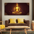VIBECRAFTS Canvas Paintings for Living Room Drawing Room Devotional Buddha Meditating Canvas Wall Painting Fitted With Wooden Frame for Home | Office | Gift (PTVCH_2428)