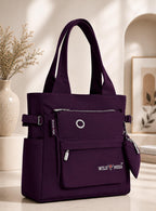 WILD MODA College and Office Tote Bag for Girls and Women (Purple)