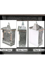 Suhanika Crafters Aluminium and Copper Oxidized Home Temple Size- L-15 B-7 with Dome,Wooden Home Temple,Wall Hanging Temple,Oxidise Temple