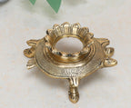 ARTVARKO Pure Brass Shankh Stand with Tortoise Conch Holder for Home Office Temple Prosperity (LxBxH-11x9x5 cm)
