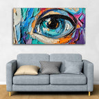 VIBECRAFTS Canvas Paintings for Living Room Drawing Room Abstract Picture of a Beautiful Girl's Eye Canvas Wall Painting Fitted with Wooden Frame for Home|Office|Gift(PTVCH_2290N)