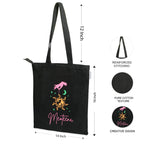 Meoteena Canvas Cotton Tote Bags for Women & Girls | Reusable Multipurpose Bag (Star and Moon)
