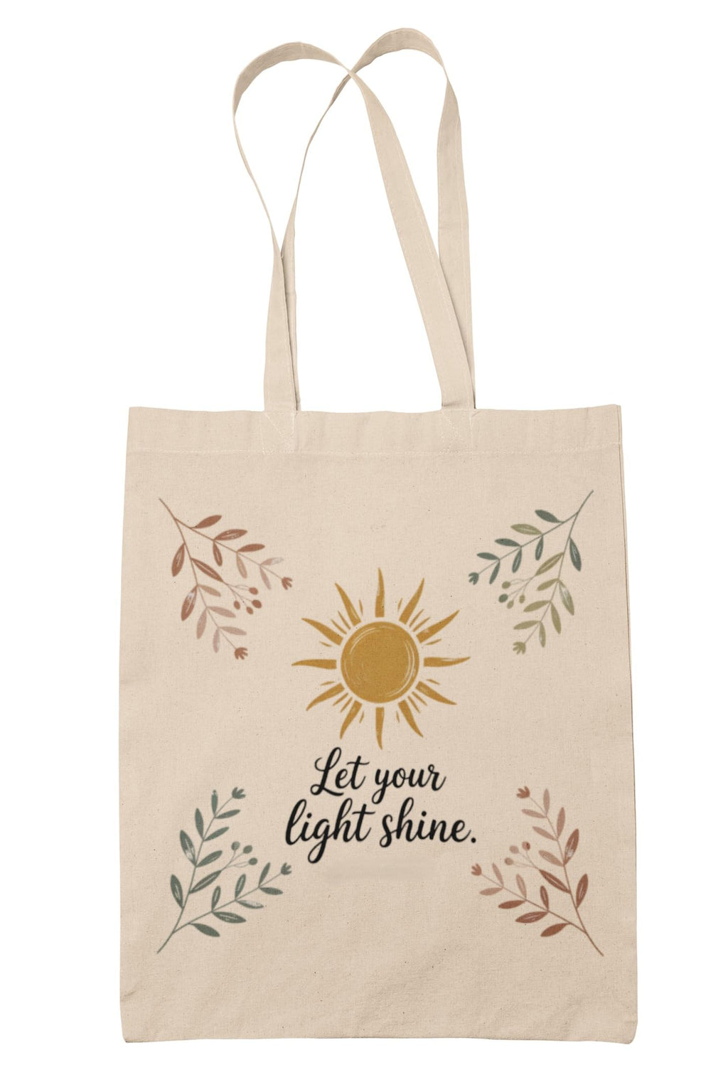 Kalaa Lifestyle Canvas Tote Bag for Women | Premium Cotton Shopping Bag | Eco-Friendly Shoulder Tote for Office, College, Travel & Daily Use and Gifting (Let Your Light Shine)