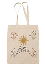 Kalaa Lifestyle Canvas Tote Bag for Women | Premium Cotton Shopping Bag | Eco-Friendly Shoulder Tote for Office, College, Travel & Daily Use and Gifting (Let Your Light Shine)