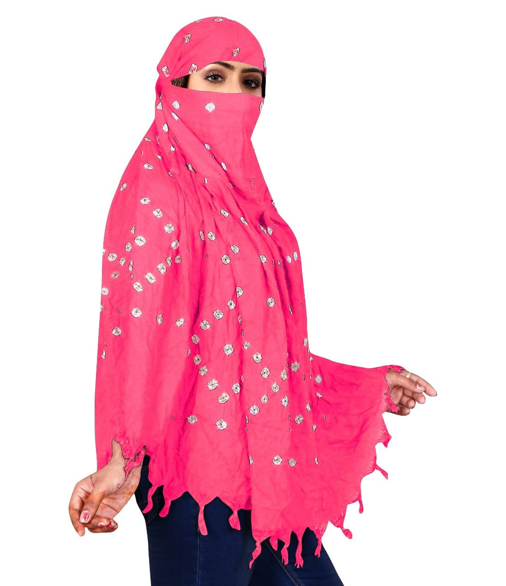 VASTTRAM Women's Pure Cotton Long Scarves Scarf Cum Mask usable for Driver Anti Pollution Full Face Cover With UV Sun Rays Protection