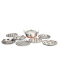 WayMore® S.S. Idli Dhokla Cooker Multi Kadai with Copper Bottom All-in-One Big Size 7 Plates, 2 Idli Steamer | 2 Mini Idli | 2 Dhokla Steamer | 1 Patra | Momos Steamer | 4 in 1 | 28.5 cm Dia.