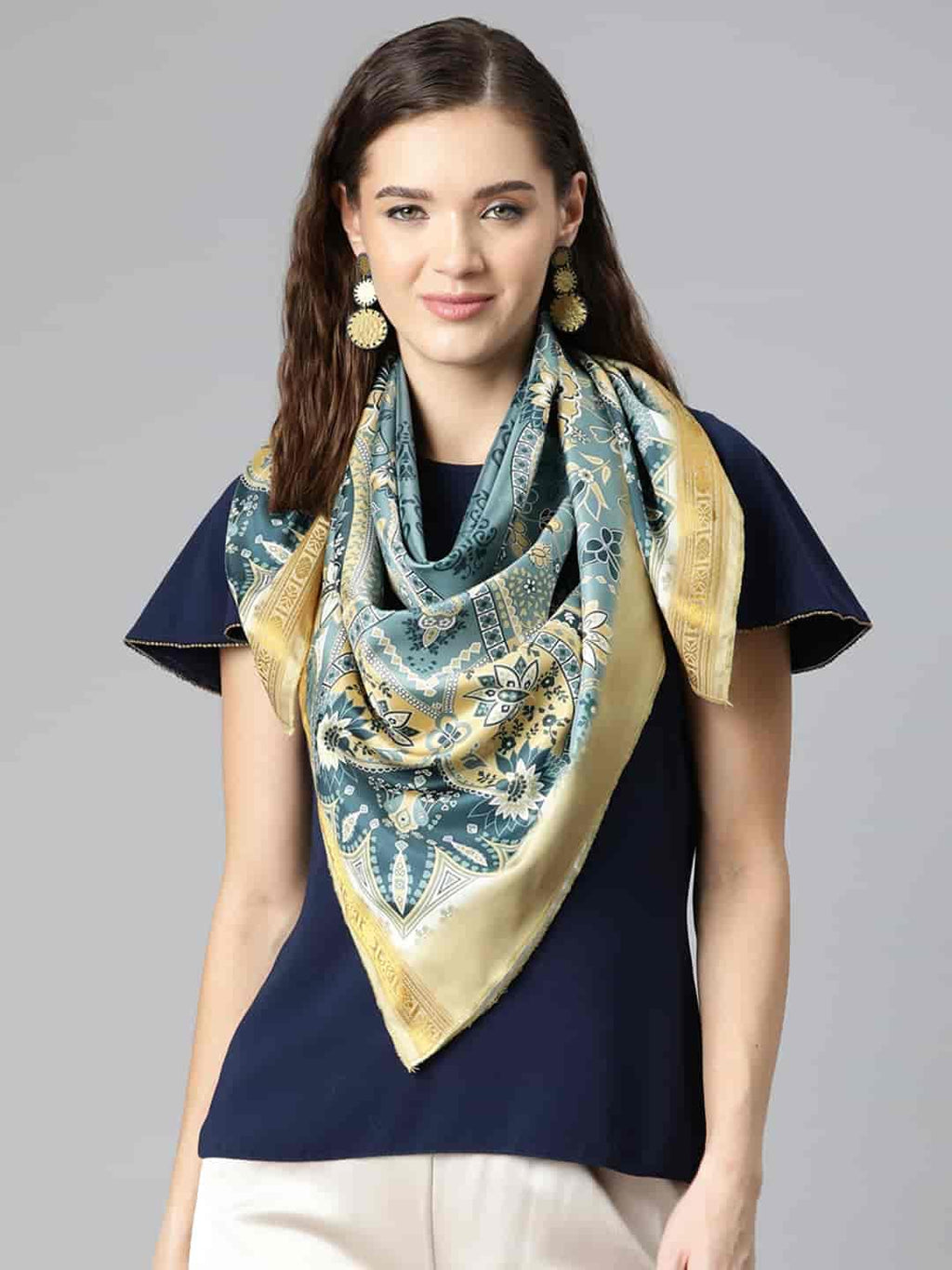 SILK LAND Women's Digital Printed Scarfs