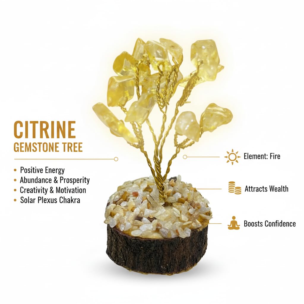 Arihant Gems & Jewels® Citrine Crystal Tree