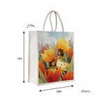 Sangra Pack of 2 Printed Canvas Tote Bag for Women | Eco Friendly Reusable Shopping Bag | Stylish Multipurpose Carry Bag for Grocery & Daily Use