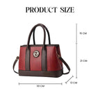 SYGA Women's Handbag | Tote Bag with Dual Tone Ribbed Texture | Elegant Shoulder Bag for Office & Casual Use(Red)