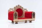 Cloudzy MDF God Singhasan Devghar Mandasana God Throne Art Craft Handmade Plywood Mandir Pooja Room Home Decor with a Divine God Throne (Singhasan 01)
