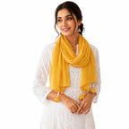 Women’s Chiffon Scarf Soft Lightweight Premium Stoles for Girls & Women | Stylish Modest Wear Dupatta for Daily & Party Use (Mustard)