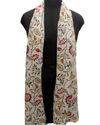 DESI BUTIK Classy Muslin Printed Cream Women Stylish Light-weight Scarves/Stoles for women SCARF10