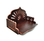 M Fashion Mantra Art Plywood Small Wooden Temple For Home Office And Shop/Sinhasan/Pooja Stand/Hindola (8.5 In * 6 In * 5.5 In) (Om Sun)