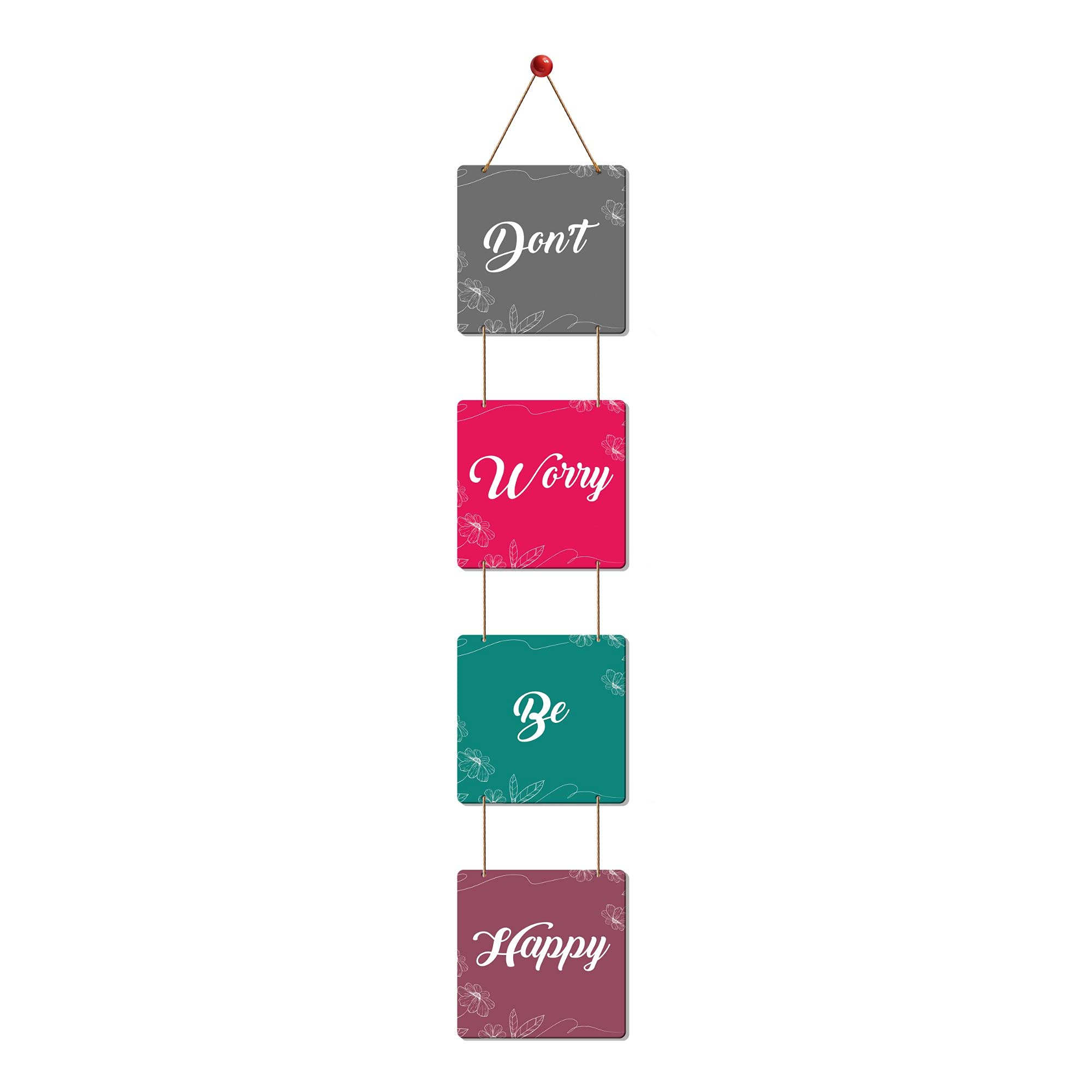 Artvibes Quotes Designer Square Wall Hanger MDF Wooden for Home Decor | Office | Living Room | Bedroom | Gift | Decor Item | Home Decoration Items stylish | Wall Hanging Decorative Items,(WH_3305NR)