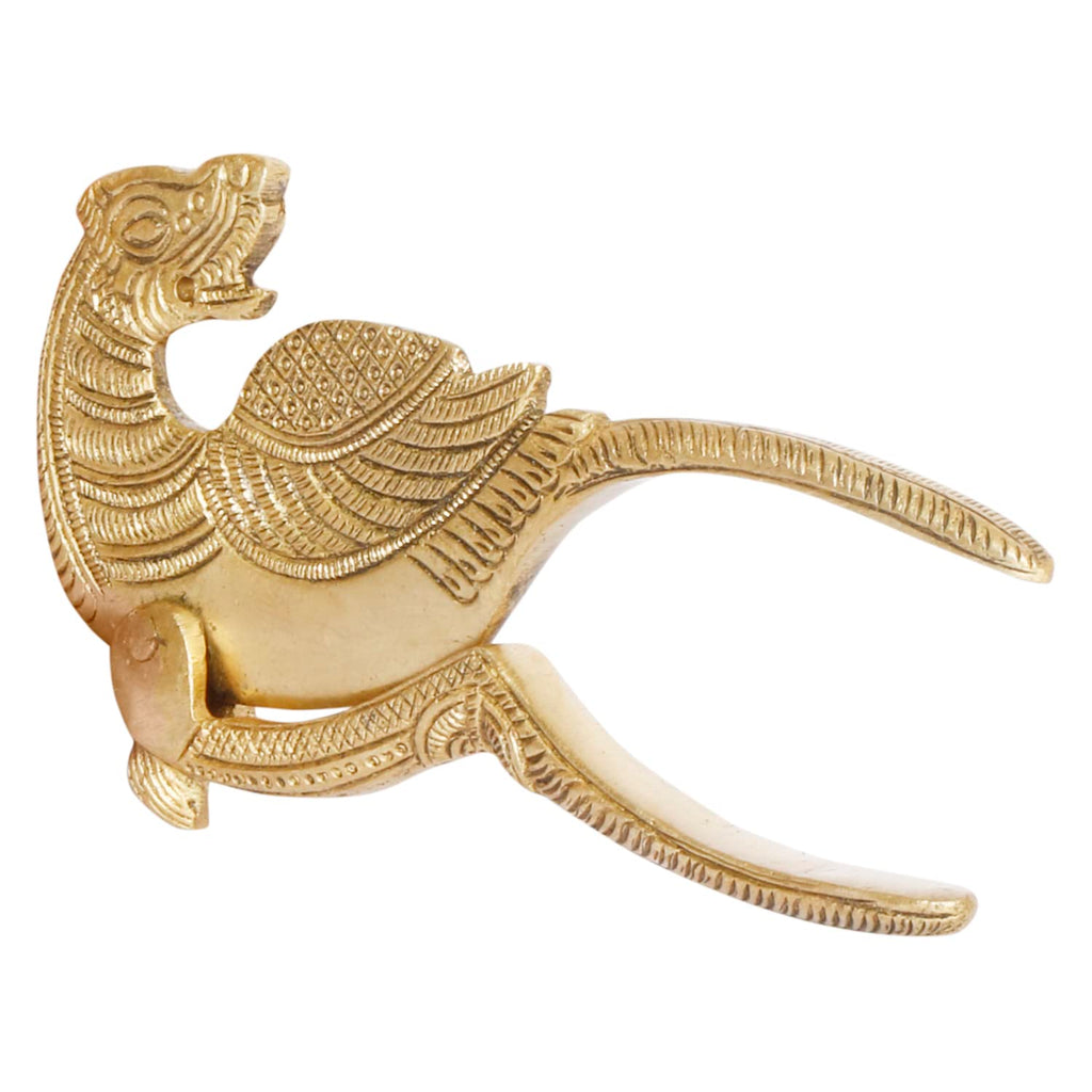 ARTVARKO Brass Yali Nut Supari Cutter/Sudi/Sarota Cracker Akhrot/Walnut Sudi & Adkitta 5 Inch Gold Color 120 Gram