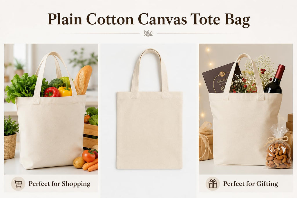 Plain Canvas Tote Bags 14 x 16 Inch, 150 GSM Cotton Tote Bags for Women & Men, Reusable Shopping Grocery Bags for DIY Painting, Craft, College & Daily Use, Multipurpose Bag (Pack of 100)