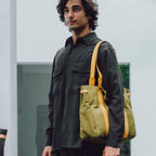 DailyObjects Women's Latest System Tote Bag|Stylish&Spacious Canvas Handbag With Zip Closure|Handcrafted Ladies Shoulder Purse|Sturdy Double Handles|Padded Laptop Compartments For Upto 14,Yellow