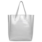 ZARK Stylish Faux Leather Handbag Versatile One Size Design |Grey