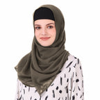 MyBatua Long Hijab in Breathable Soft Georgette large Head Wrap, Wholesale Price, 1pc Scarf HJ-020 (100x225 cm, Dark Taupe)