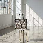 ENSAC Tote Bag with Ethnic Prints – Canvas Handbag with Zip Pouch, Stylish Laptop Tote for Office, College & Everyday Use
