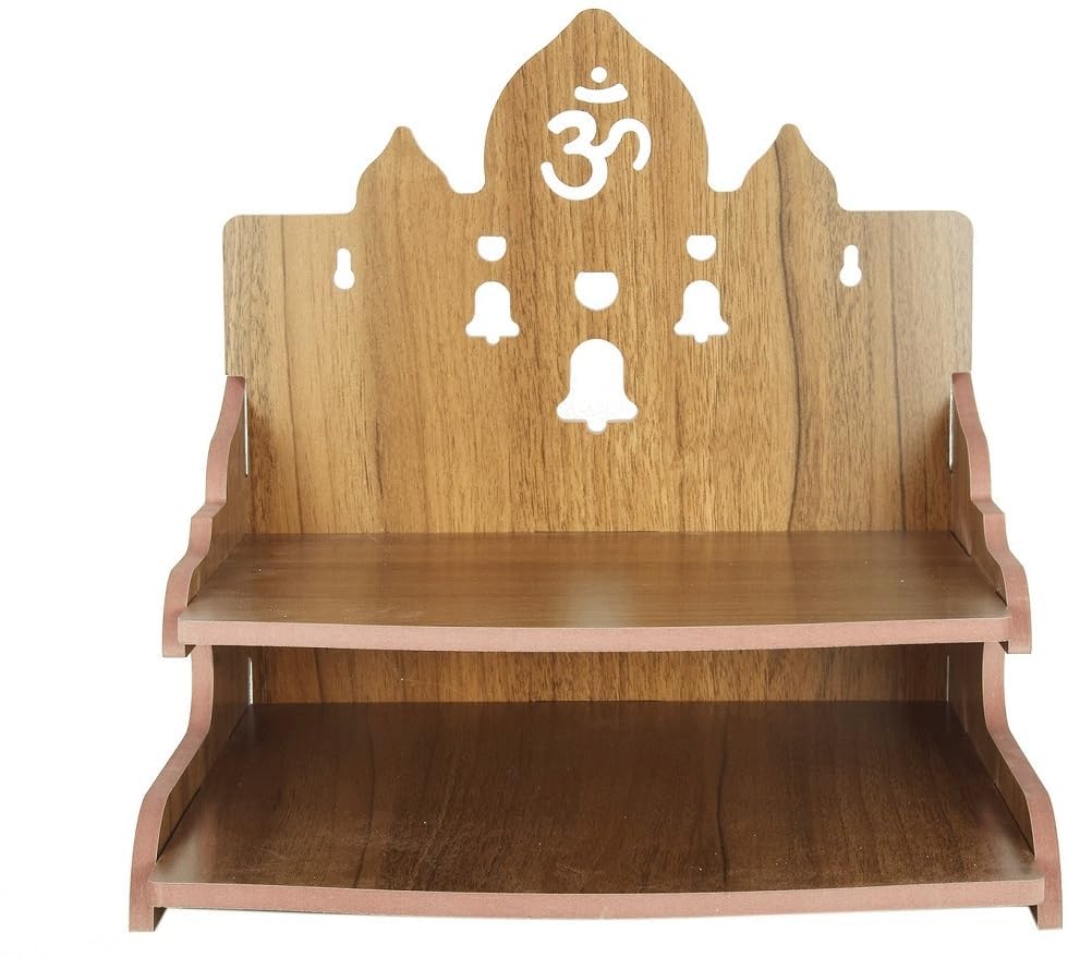 kriyanta Wooden Ganeshji Art Big Temple Son Dev Ghar Mandir for Pooja Home Solid Wood Temple Engineered Wood Home Temple. (Big Tempal Son 365)