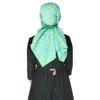 Switchon Rayon Mill dye Innovative scarf Hijab for Women with closer Hook and Loop Tape size adjustable -Scoty Scarf (Green2)