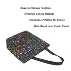 ZZKKO Science Canvas Tote Grocery Bag Shoulder Casual Book Bag Large for Women Teachers, Chemistry Cotton Bag Shopping Purse Handbag Reusable Multipurpose Use