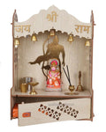 HOMEWEY DECOR Wooden Home Temple Handcrafted Support Heavy Idols Luxurious Finish Pooja Mandir for Home and Office Wall Mount for Pooja Room (TEMPLE0305W -01DM-35)