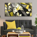 VIBECRAFTS Canvas Paintings for Living Room Drawing Room Abstract Flowers Art Canvas Wall Painting Fitted With Wooden Frame For Home | Office | Living Room | Gifts (PTVCH_2551)