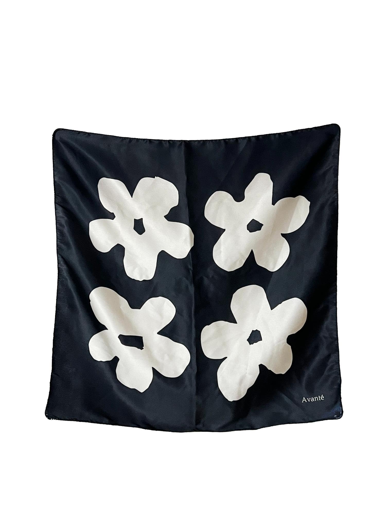 NK Textiles Women's Floral Geometric Drawing Printed Square New York Style Satin Head Scarf - Neck Scarf (22x22) (3-Piece Set)