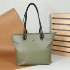 Mochi Women's Green Fashionable Faux Leather Tote Bag (66-451)