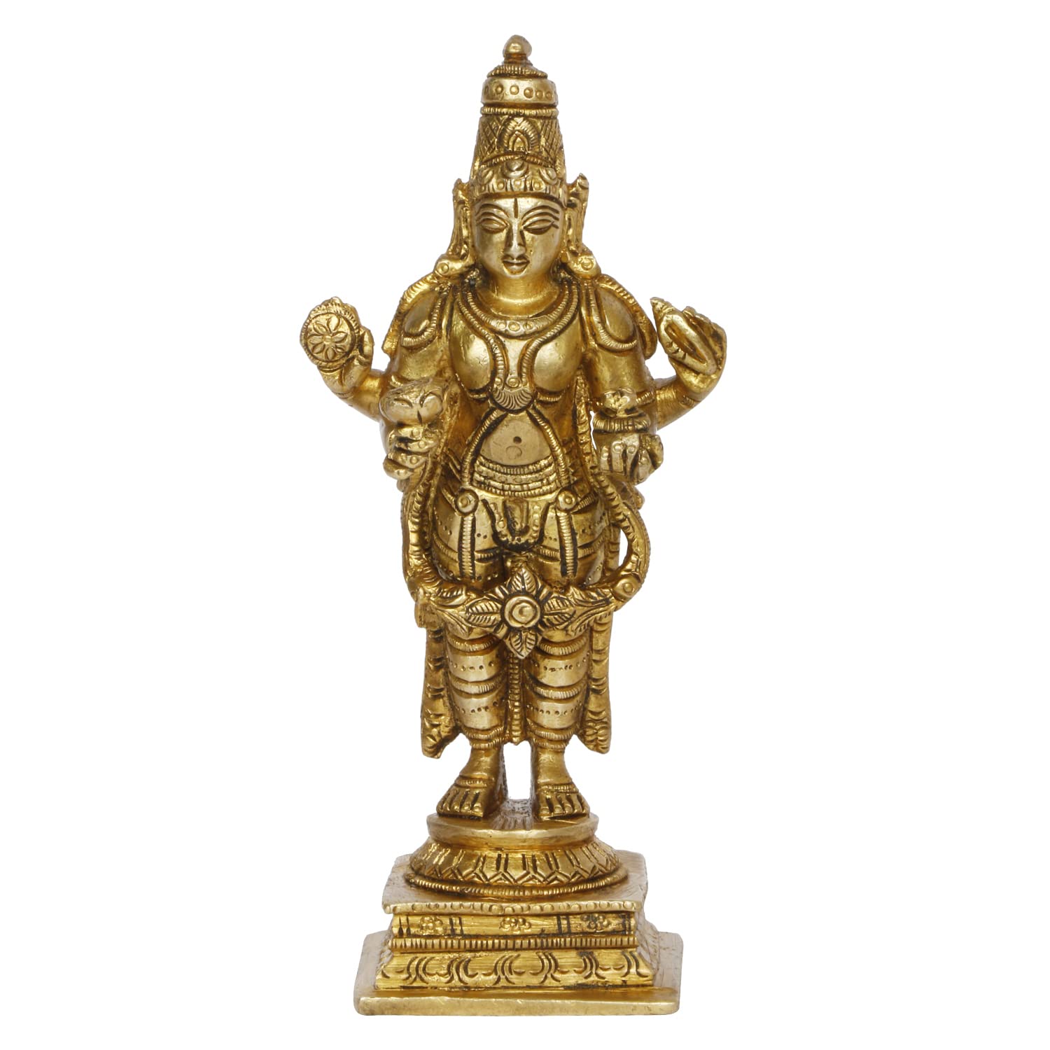 ARTVARKO Brass Dhanavantari Idol The Physician of Gods Dhanvantri Dhanwantri Statue for Home Décor Office Décor 6 Inches