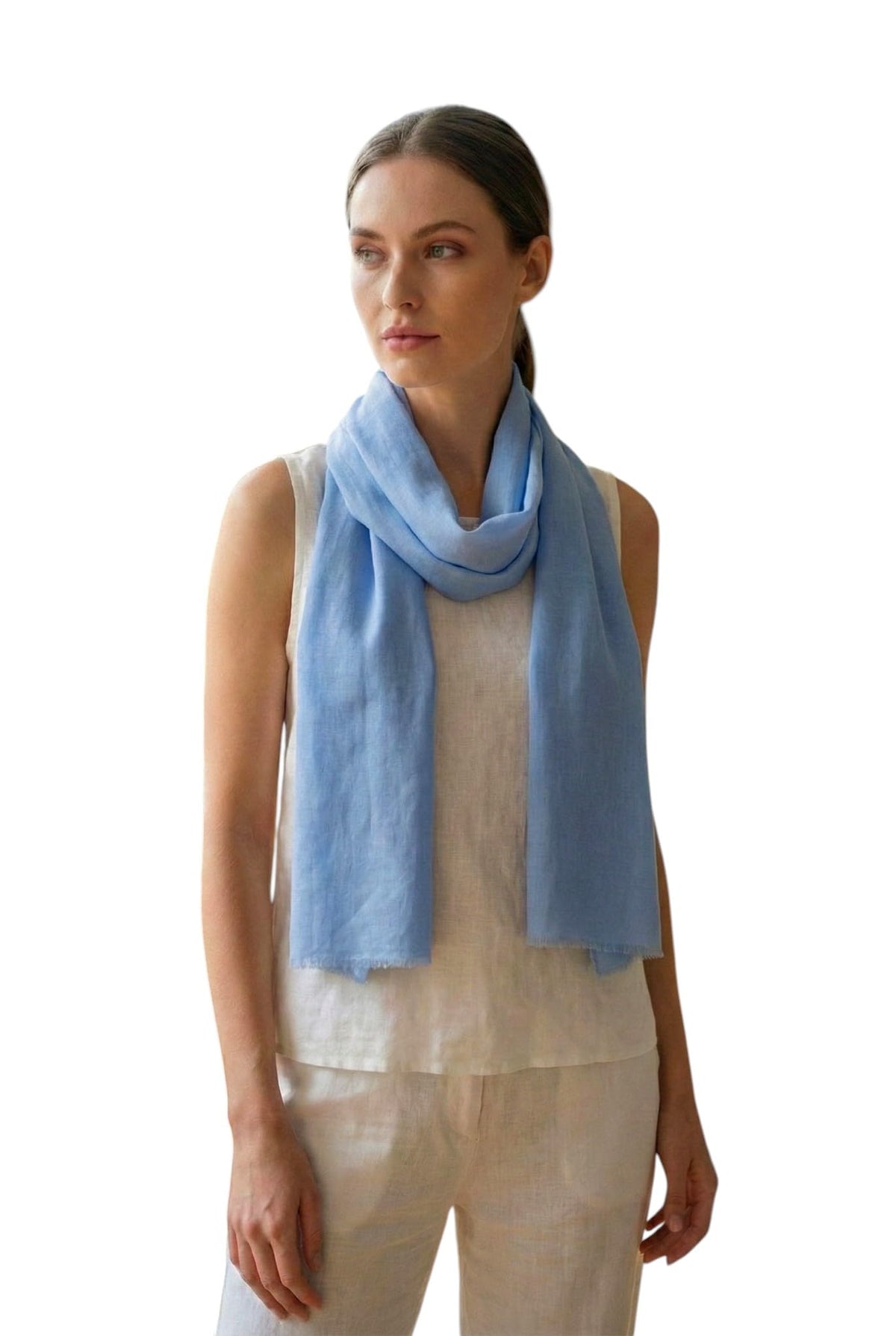 VERAME Cotton Ombre Shaded Scarf for Women & Men – Lightweight Breathable Summer Stole, Soft Stylish Unisex Wrap (LAVENDER)