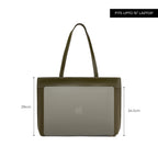 Miraggio Meadow 15 Inch Laptop Tote Bag | Office Tote Bag For Women | Big Totes For Work & Travel With Functional Pockets (Green)