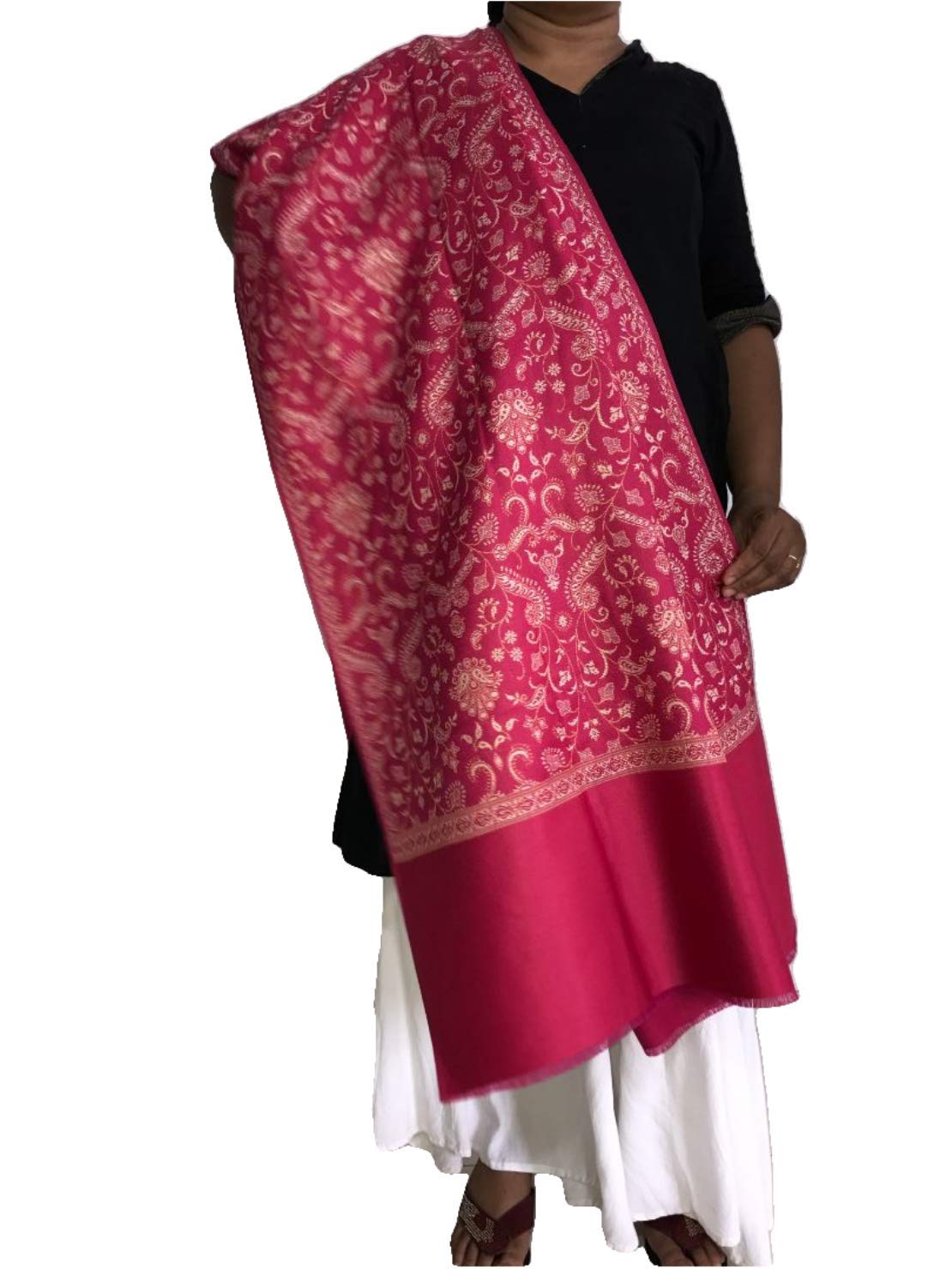 Krish Jamawar Shawl Stole For Women (Pink)