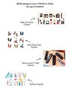 Seagrass Desk Organizer and Multi-Purpose Storage Basket