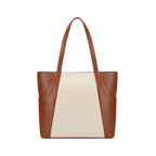 Fastrack Twintone Tote | Beige & Tan Women’S Handbag | Spacious Tote with Zipper Closure & Multiple Utility Pockets | 14 Laptop Compatible