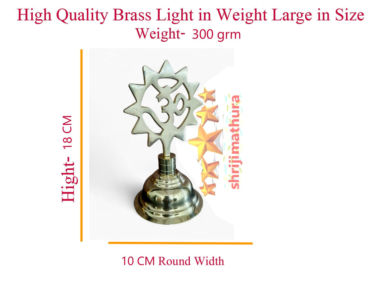 SHRIJIMATHURA/Temple Kalash Pure Brass/Om Design On Top