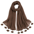 Women’s Chiffon Scarf Soft Lightweight Premium Stoles for Girls & Women | Stylish Modest Wear Dupatta for Daily & Party Use (Light_Brown)