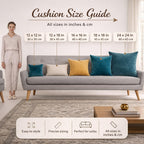 STITCHNEST Set of 5 Polycotton Cushion Covers – 16x16 Inches – Blue & White Ikat Geometric Print – Elegant Cushion Covers for Sofa & Living Room | Perfect for Home Decor