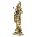 ARTVARKO Brass Krishna Idol Statue Playing Flute for Puja Mandir Krishna Murti 6 Inch