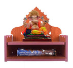 Lakhaji Christian Wooden Wall Hanging Temple for Home and Shop,Office and Home showpiece Temple (Orange-1)