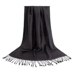 Ciormis Two Tone Silky Paisley Pashmina Shawl Scarf, Soft Women's Rave Jacquard Pashminas Wrap Scarves, N#. Black Paisley, 79*28