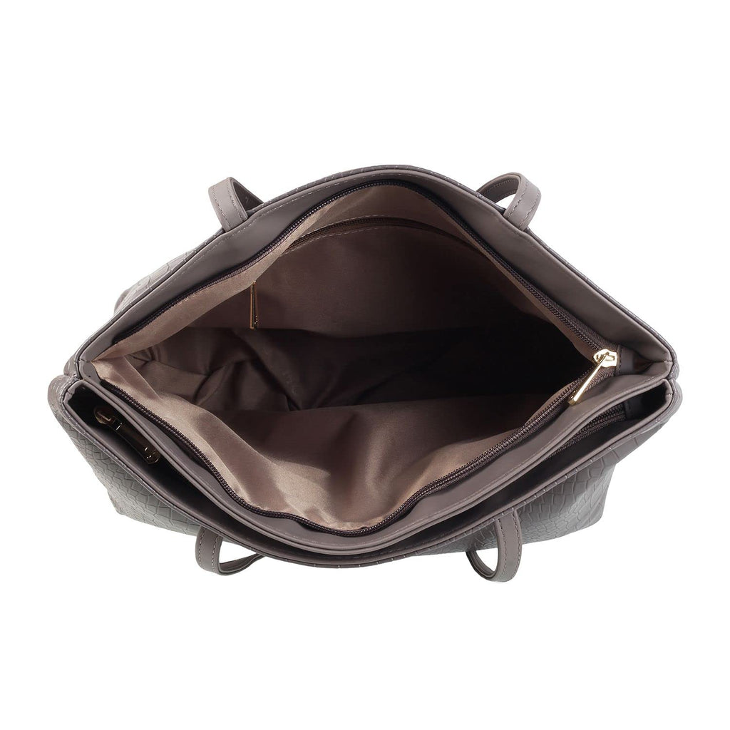 Mochi Women Tote Handbag Grey (66-8301)