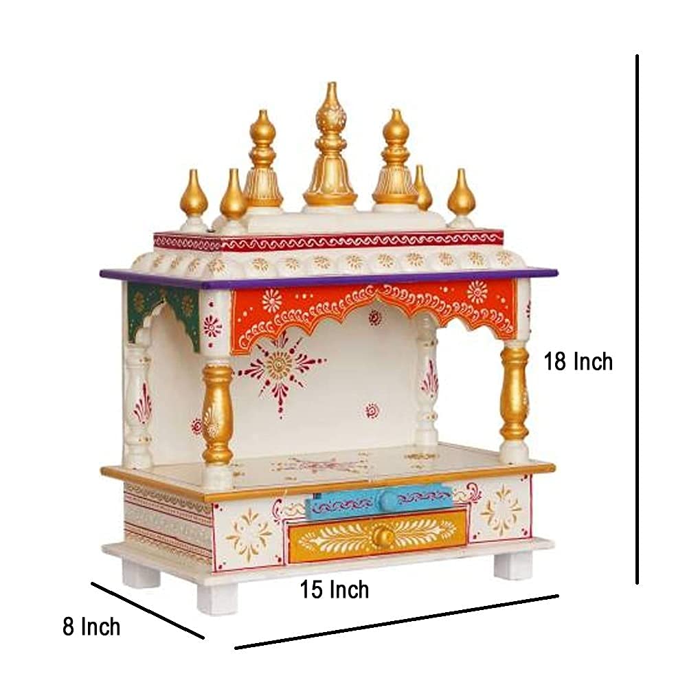 Kamdhenu Art and Craft Wooden Temple/Home Temple/Pooja Mandir/Pooja Mandap/Temple (23)