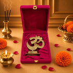 Brass Table Top Om With Stand (5.5 Inch) Vedansh Craft