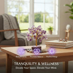 Arihant Gems and Jewels® Natural Crystal Mini Tree for Home Decor & Vastu | Feng Shui Healing Stone Tree | Wealth & Positive Energy Bonsai Gift | Clear Quartz | Amethyst