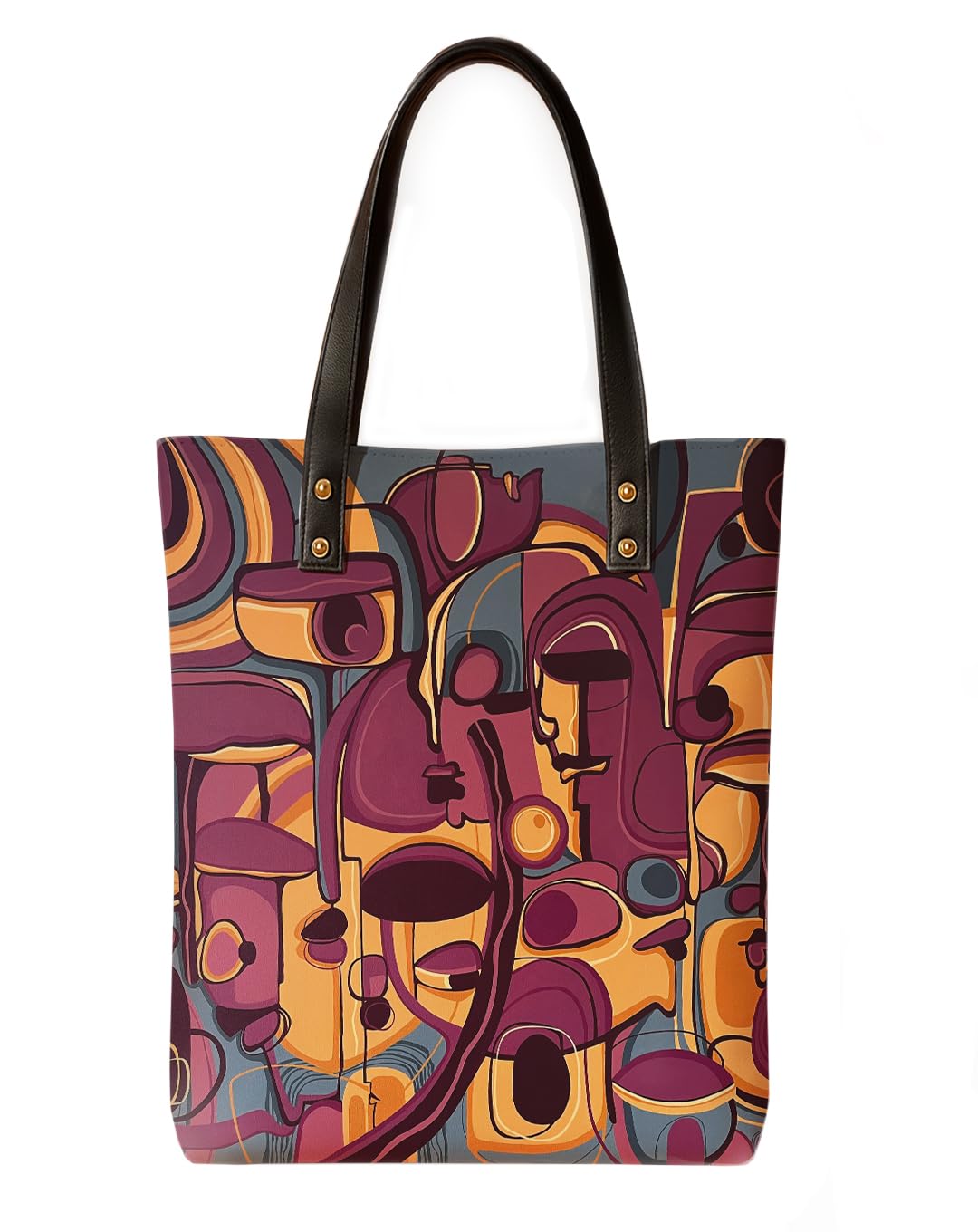 Kalankit Classic Tote Bag For Women | Canvas Printed Totes For Women | Aesthetic Shoulder College Bag For Girls | Vegan Leather Lightweight Everyday Handbag | Gift for Woman | Memory in Disguise