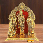 Prince Home Decor & Gifts Aluminium Gold Plated Ram Sita Hanuman Laxman Statue